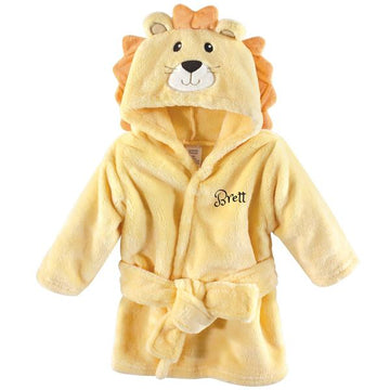 Personalized Plush Baby Bathrobe -Lion